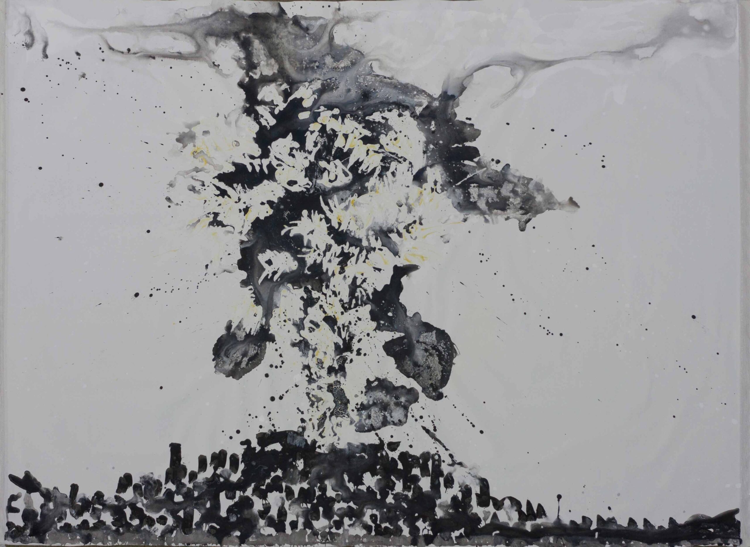 mixed media large canva painting nadim karam Beirut blast