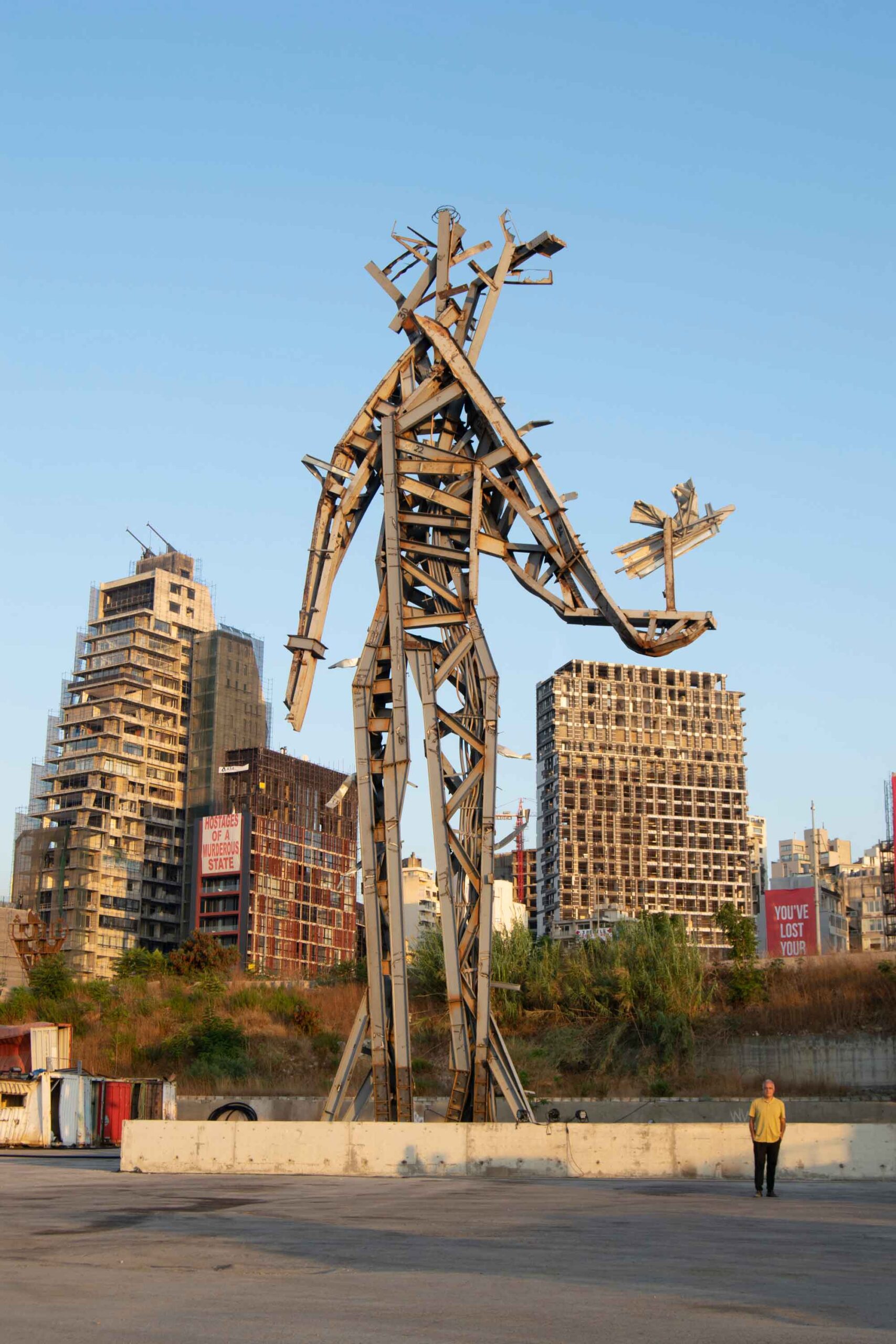 nadim karam installation at beirut port