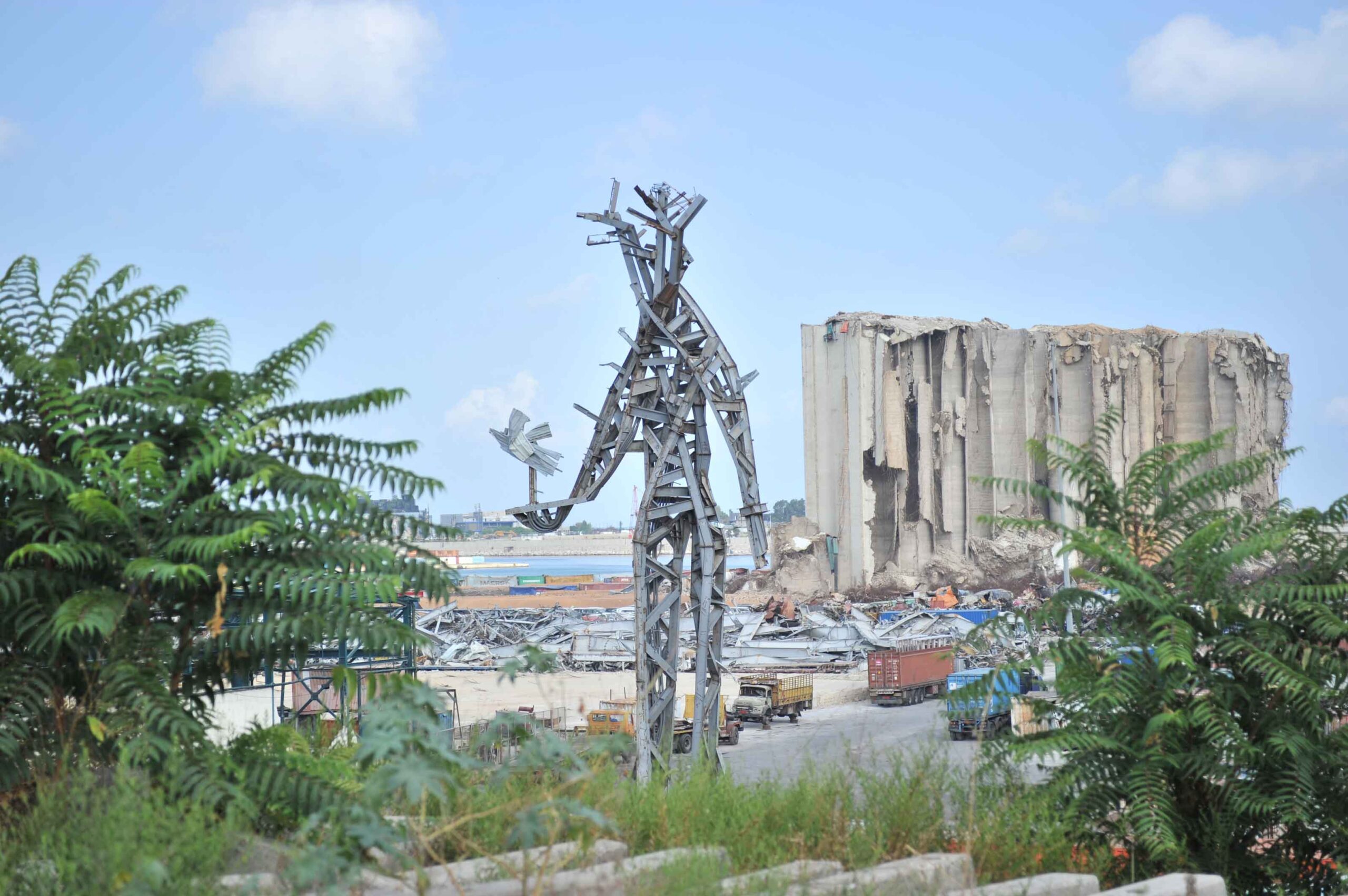 nadim karam installation at Beirut port