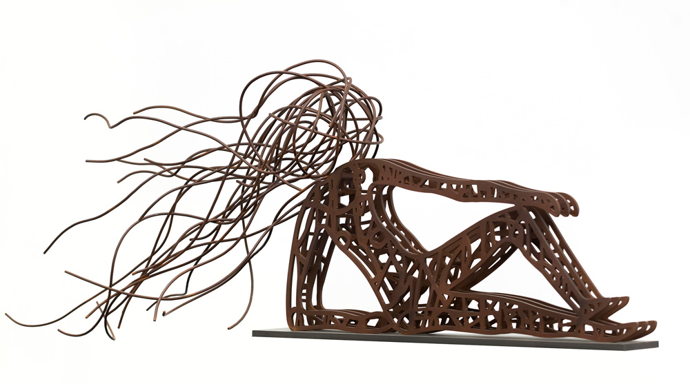 recycled steel sculpture nadim karam artwork