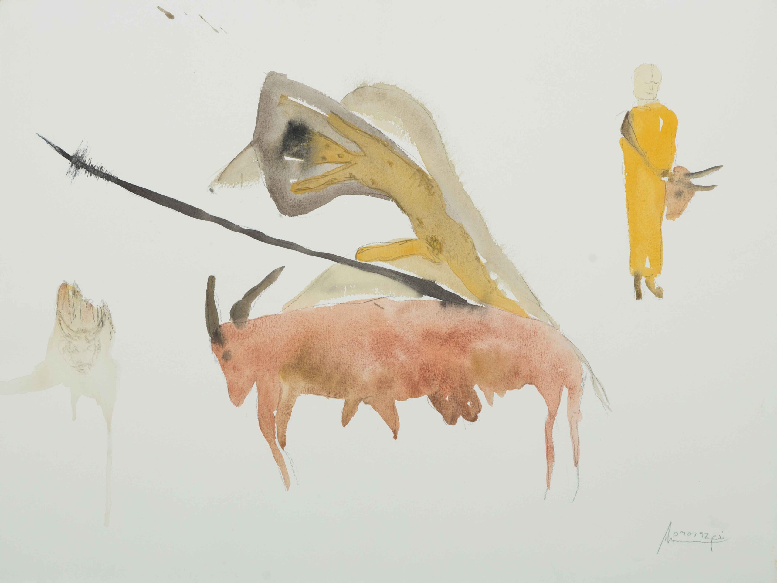 watercolor on paper nadim karam artwork