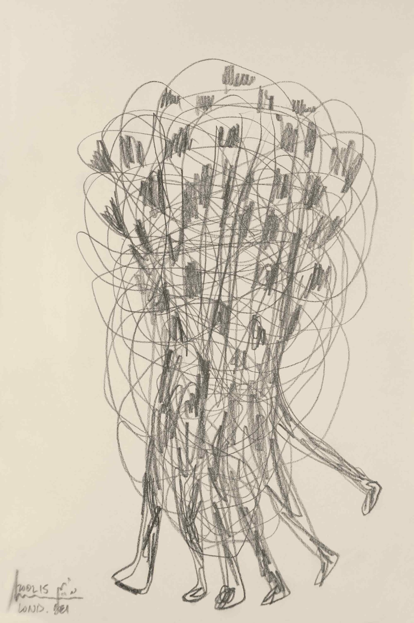 nadim karam sketch about thoughts and emotions- art about human mind complexity