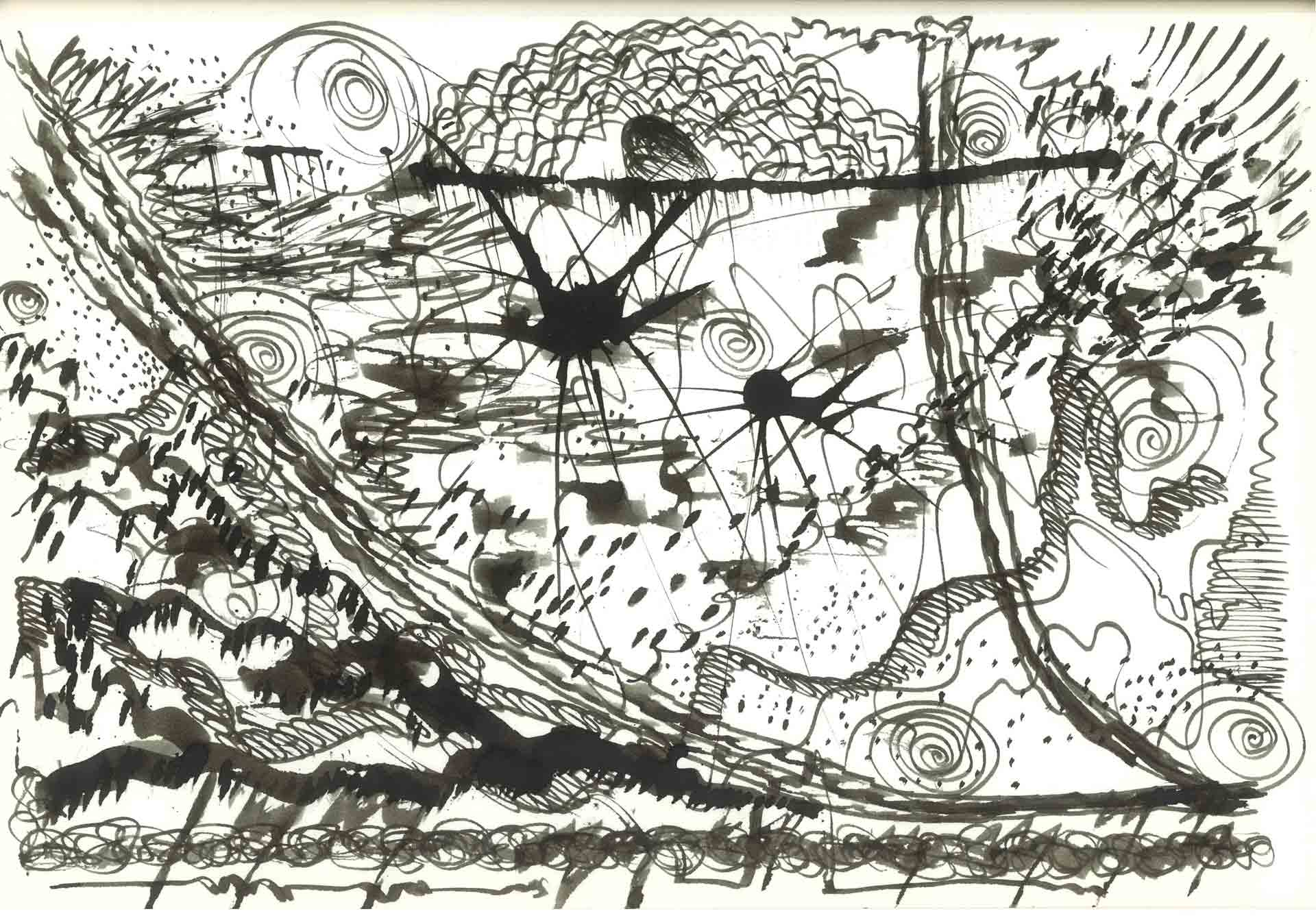 black ink nadim karam work on paper
