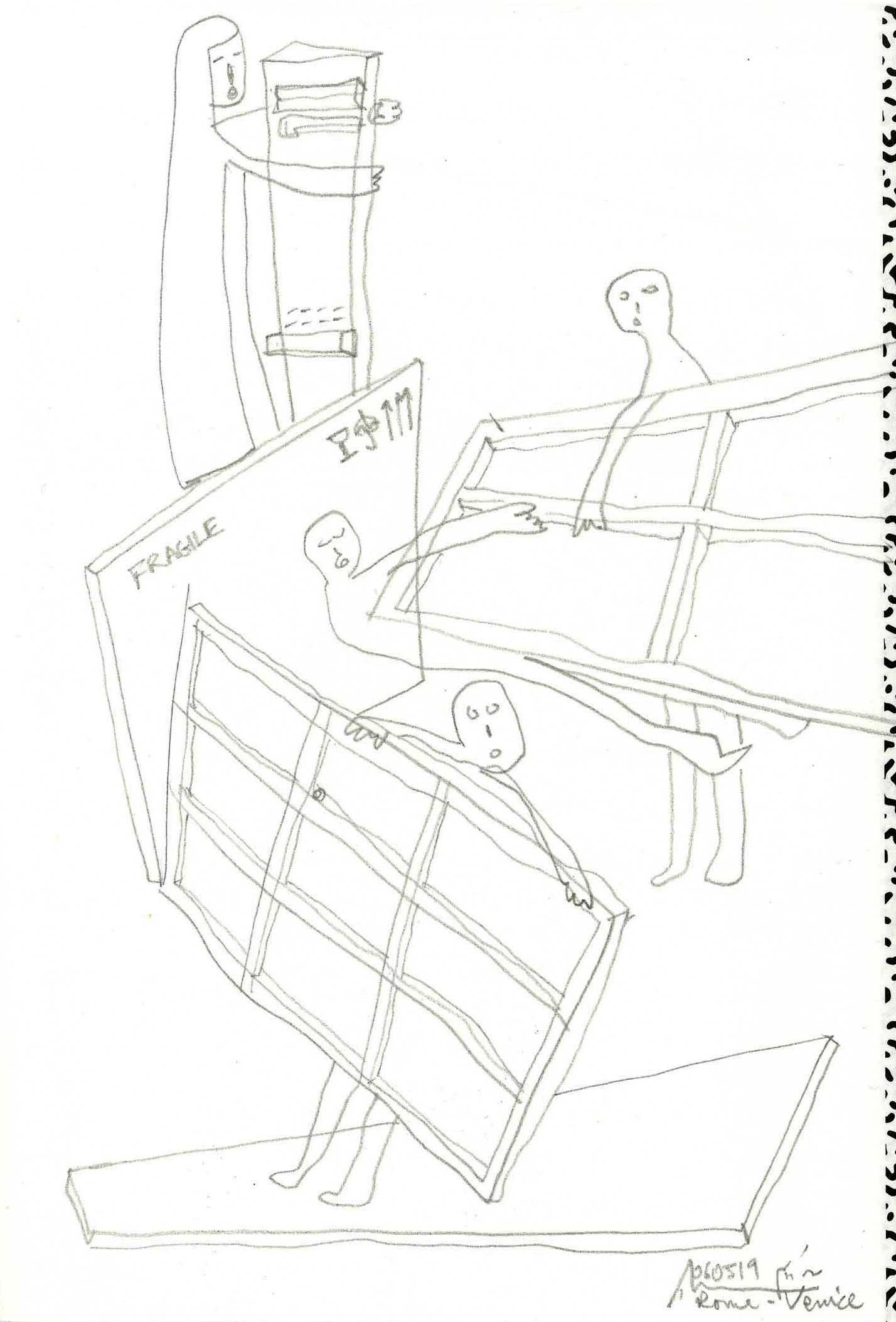 sketch nadim karam migrants stories