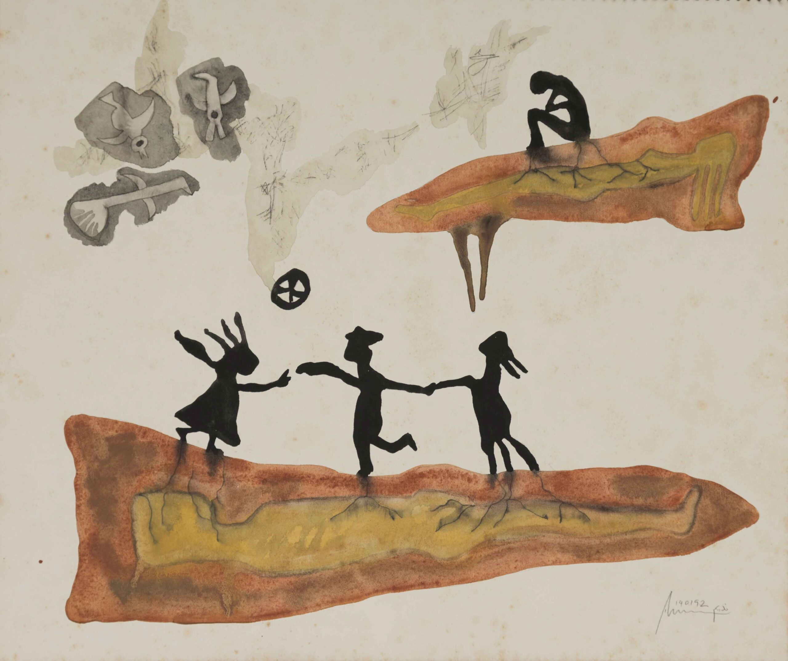 nadim karam work on paper archaic procession