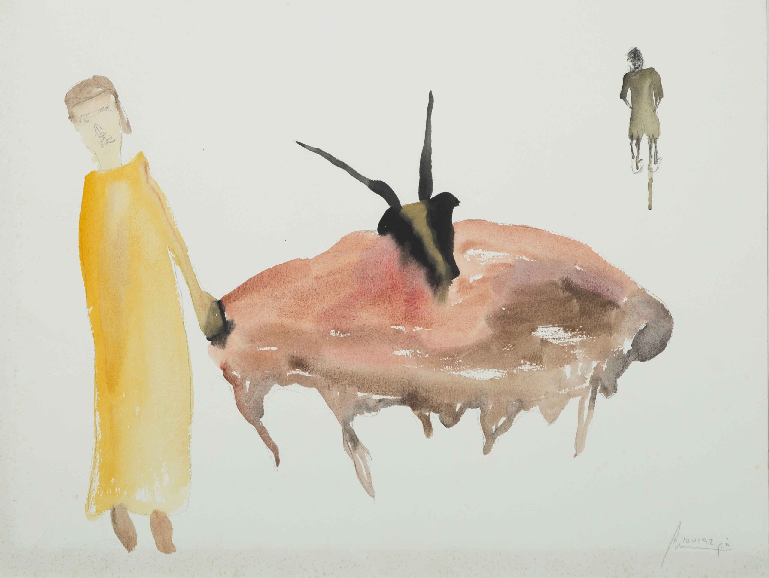watercolor on paper nadim karam artwork