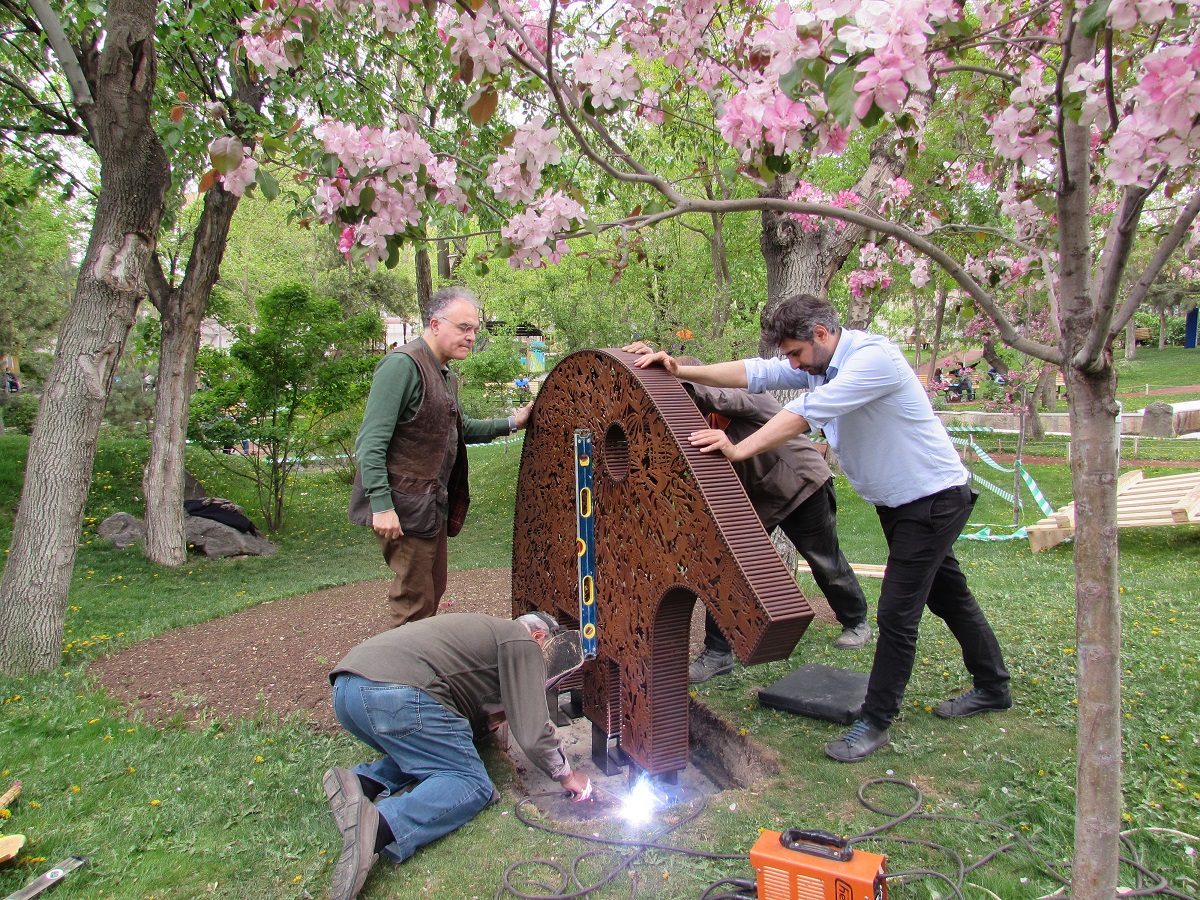 nadim karam installation at Lovers' Park, Yerevan, Armenia