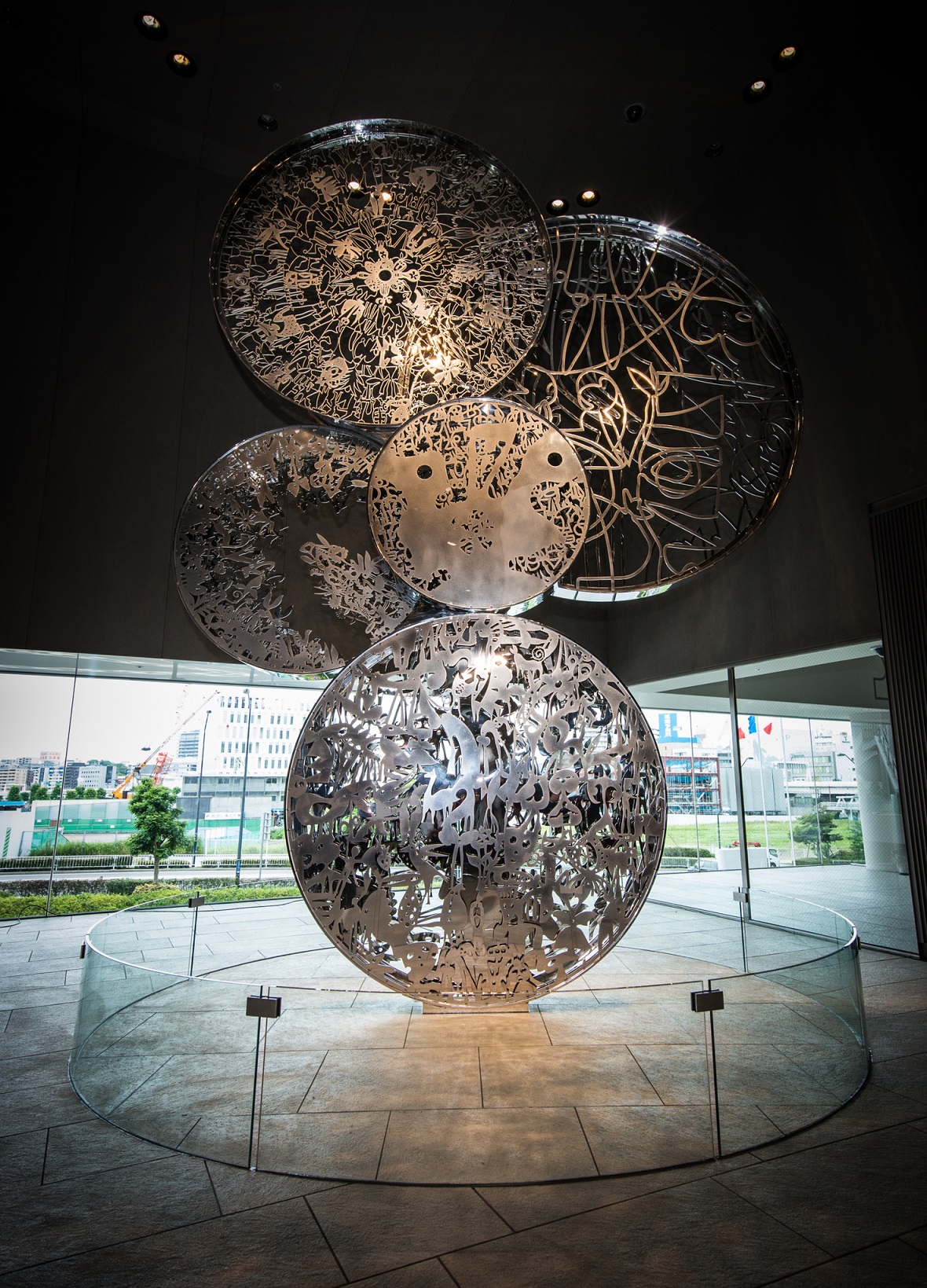 nadim karam public art installation at NISSAN headquarters in Japan