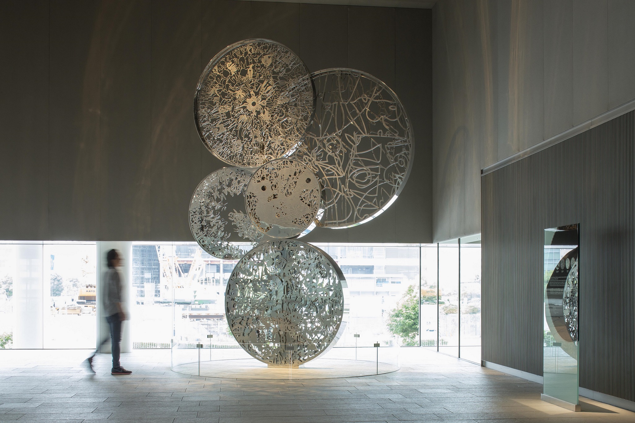 nadim karam public art installation at NISSAN headquarters in Japan