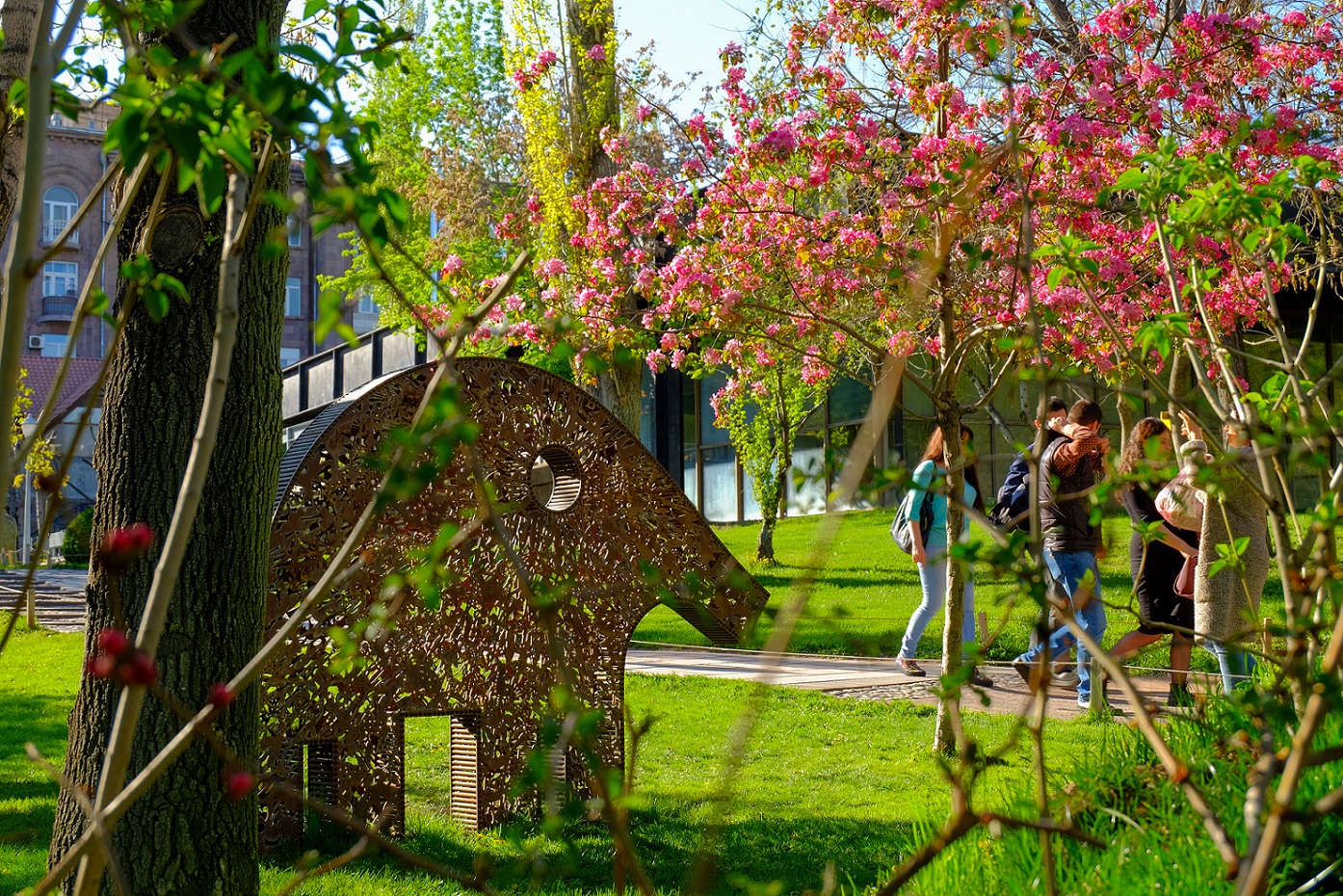 nadim karam public art at Lovers' Park, Yerevan, Armenia