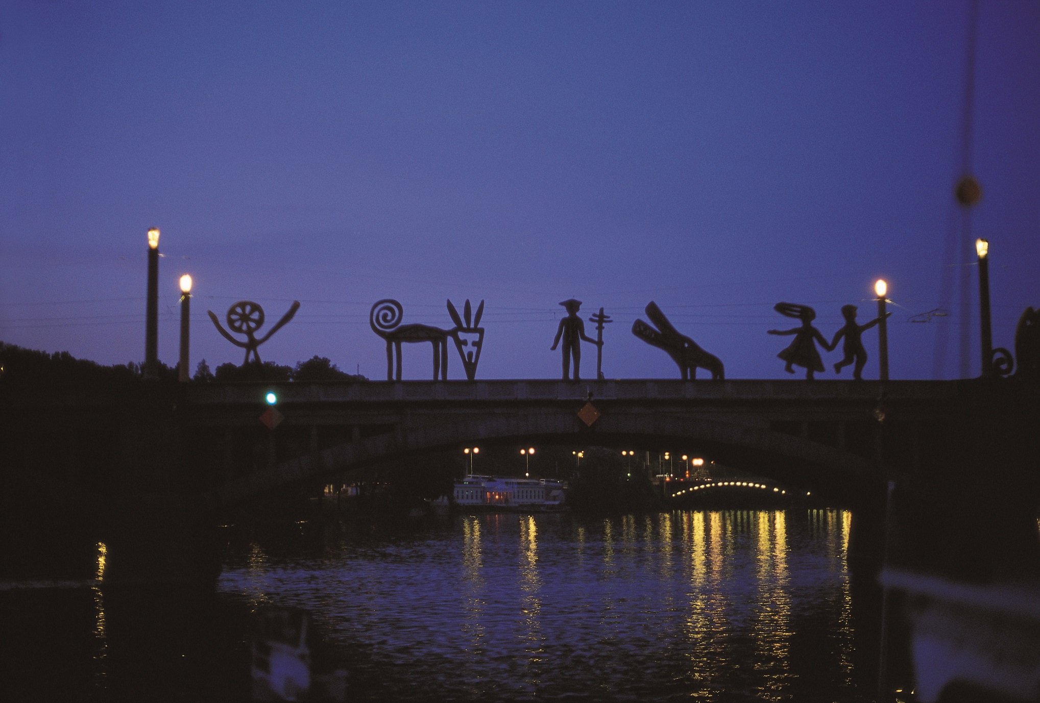 nadim karam public art installation Manes Bridge, Vltava River, Czech Republic