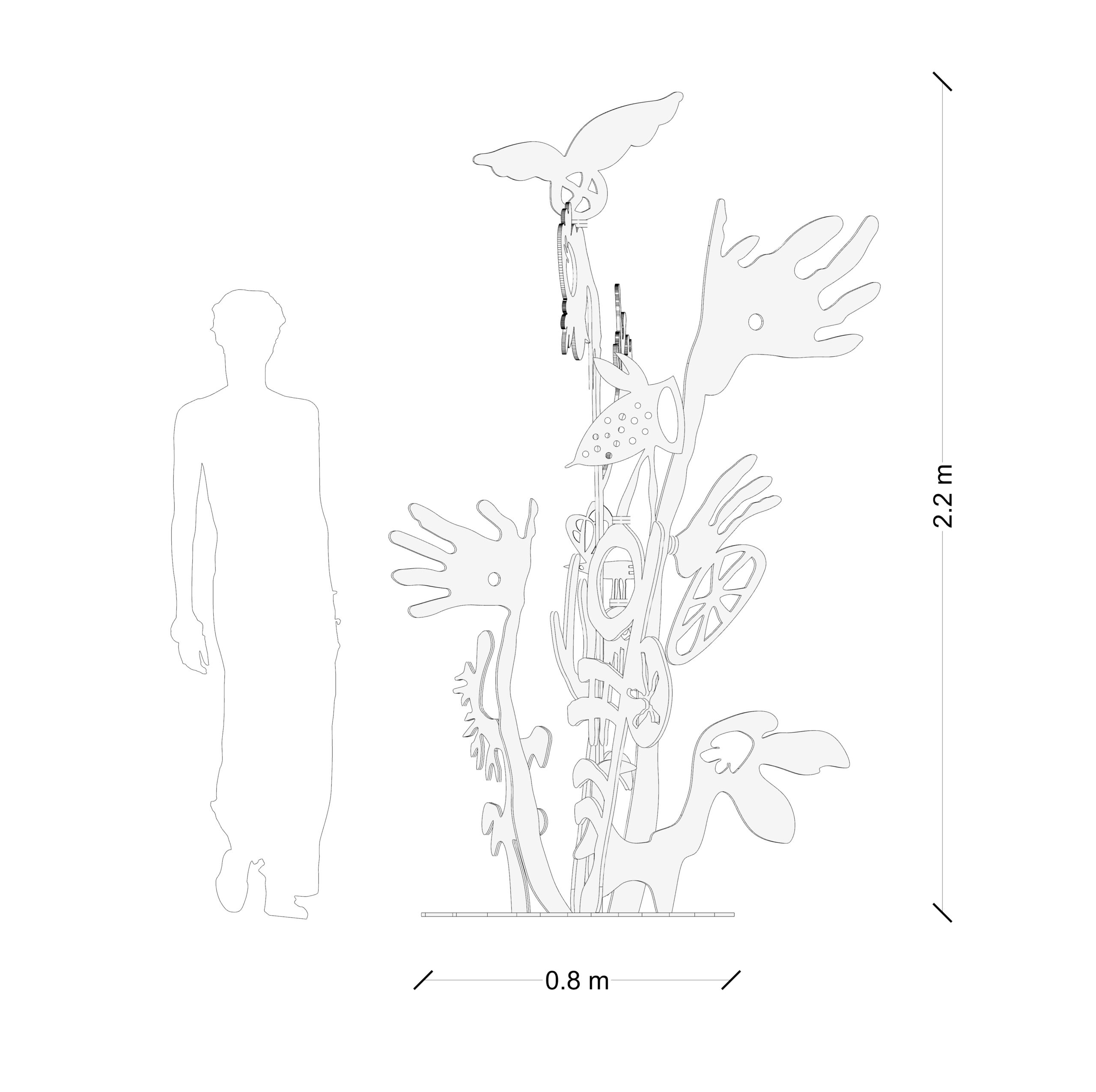 technical drawing- sculptures in beirut- nadim karam